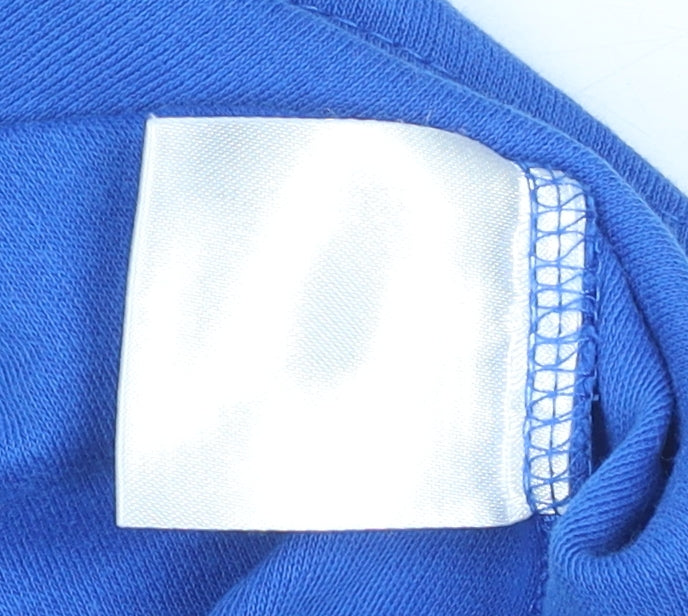 Womens UK Size 14-16 ISLE Blue Basic T-Shirt
