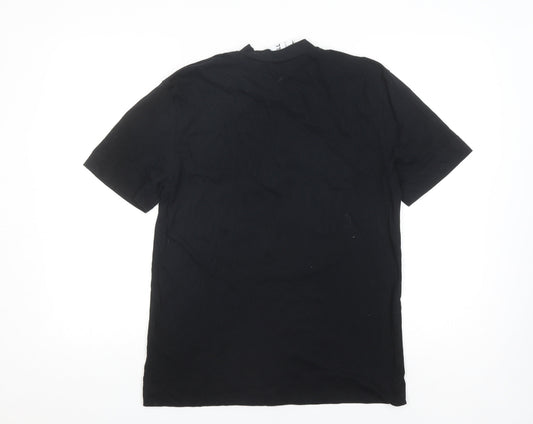 Unisex Adults UK Size S COLLUSION Black Jersey T-Shirt