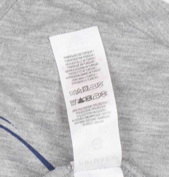 Brand and care label for Disney unisex grey stitch t-shirt xs