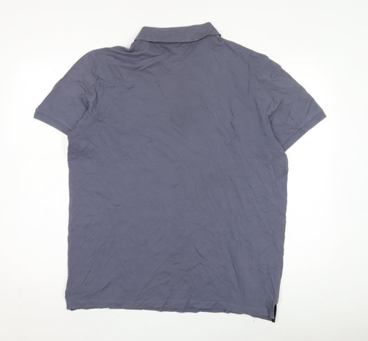 Hugo Boss Men's Grey Polo Shirt L Cotton Casual