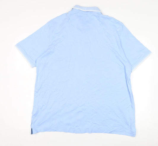 Lands' End Men's Blue XL Polo Shirt Short Sleeve