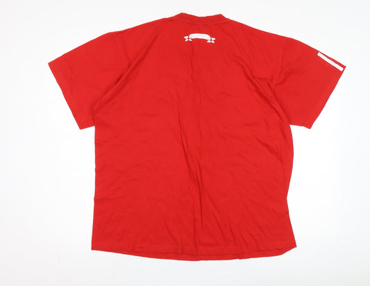 Adidas Men's Red Sports T-Shirt L Size