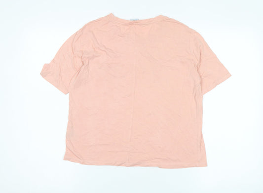 Boden Women's Pink Basic T-Shirt, Size S, Cotton Modal Blend