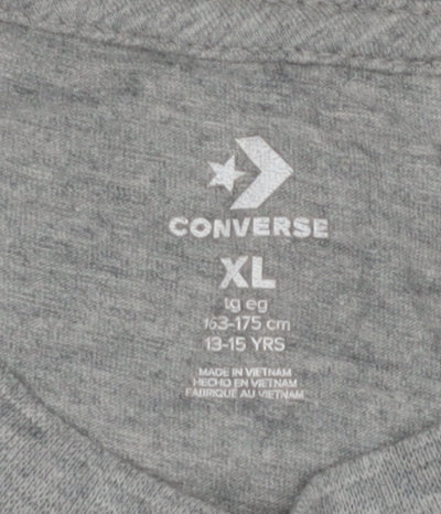 Converse Boys Grey XL Logo T-Shirt Short Sleeve Casual