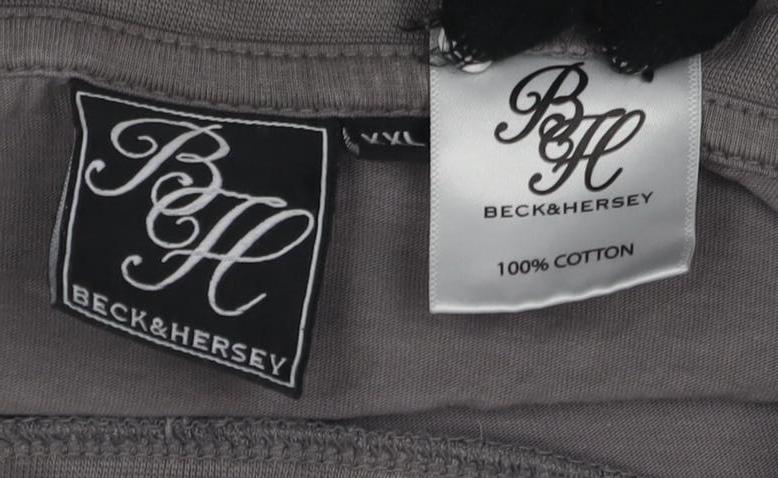 Beckhersey Men's Grey XL Logo T-Shirt