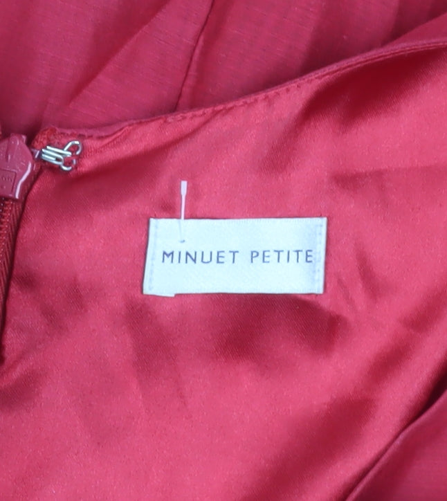Minuet Petite Red Sheath Dress Size 10 Cocktail Party