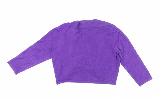 Womens UK Size M Precis Petite Purple Cape Jumper