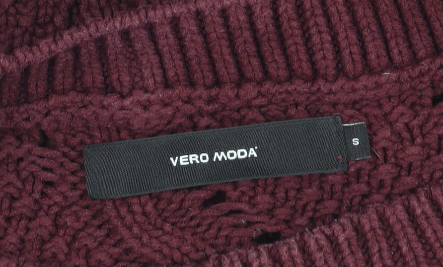 Womens UK Size S VERO MODA Red Pullover Jumper