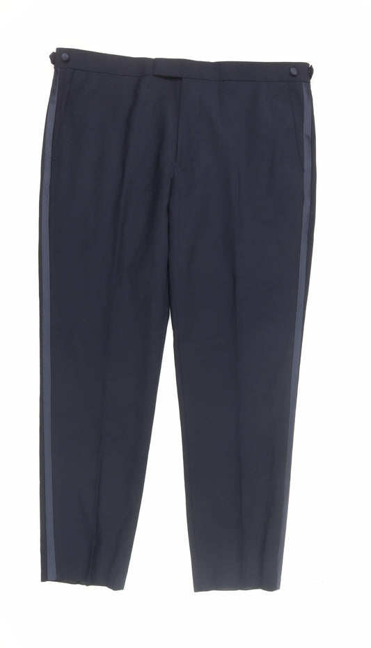 Additional front view of Autograph Men's Black Wool Dress Pants, size 40