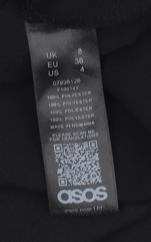 Brand and care label for ASOS Women's Black Pencil Skirt UK S