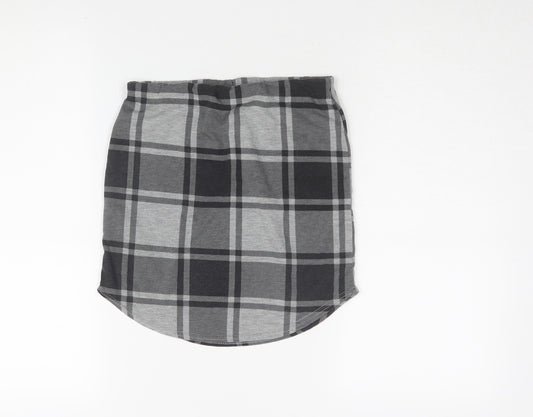boohoo Women's Black Plaid Pencil Skirt Size 10