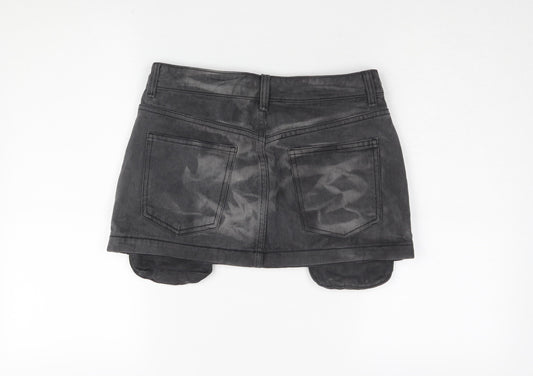 PrettyLittleThing Women's Short Black Cargo Skirt Size 10