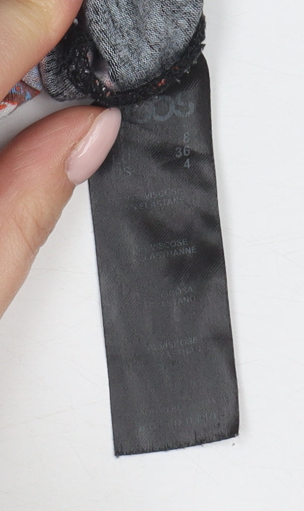 ASOS Women's Black Paisley Shorts, Size 8, Stretchy and Comfy