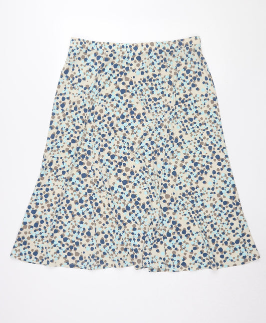 Eastex Women's Beige Midi A-Line Skirt UK 18