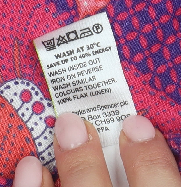 Marks and Spencer Women Purple Floral Skirt Size 14