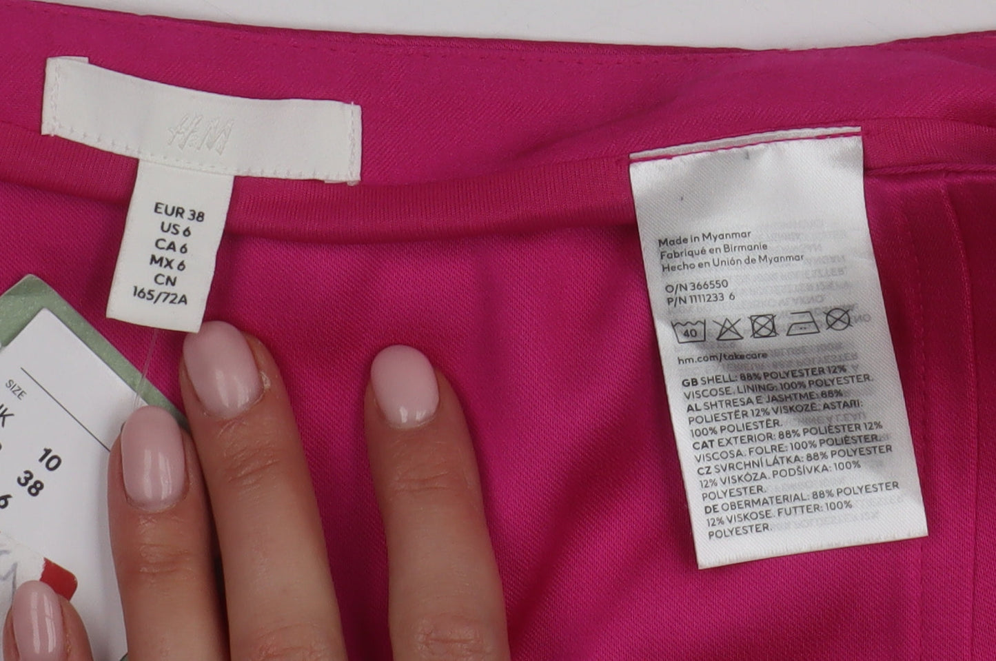 H&M Women's Pink Short Pencil Skirt Size 10