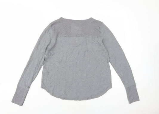 Womens UK Size S Hollister Grey Jersey T-Shirt