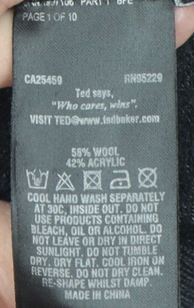 Ted Baker Men’s Black Pullover Jumper Size 10