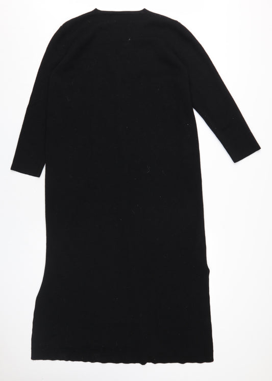 Country Casuals Women Black M Cardigan V-Neck Knit