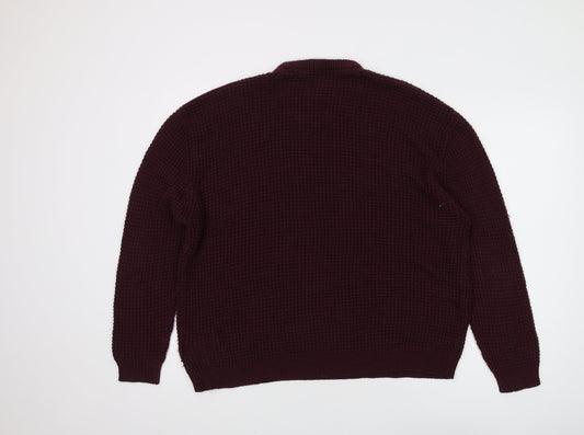 Womens UK Size 12 Brave Soul Red Pullover Jumper