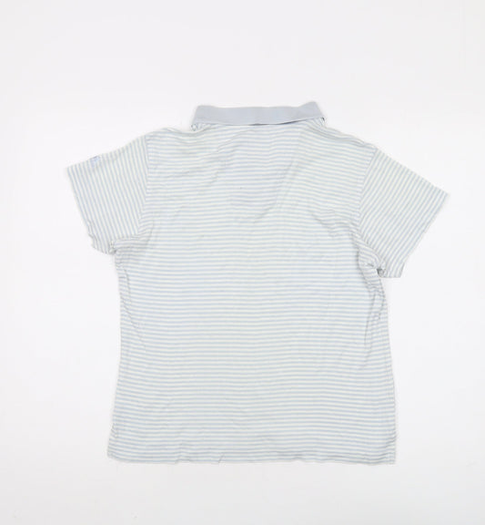 Unisex Adults UK Size M adidas Blue Polo