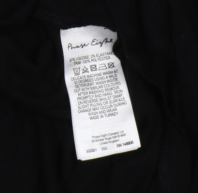 Womens UK Size 10 Phase Eight Black T-Shirt