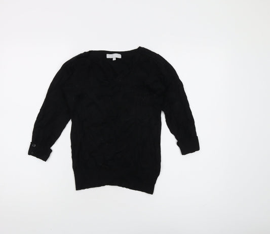 Womens UK Size 12 Red Herring Black Pullover Jumper