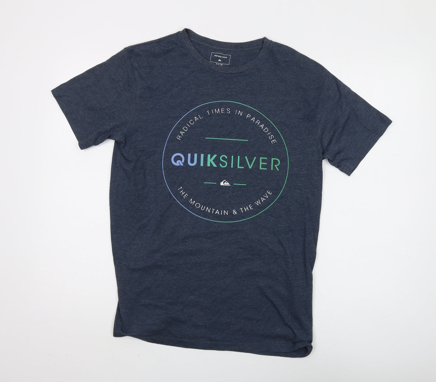 Quiksilver Men's Blue Graphic T-Shirt, S, Regular Fit