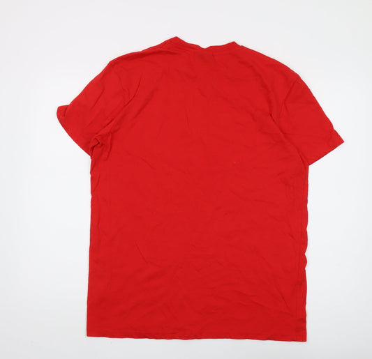 McKenzie Men's Red Crew Neck T-Shirt Size L