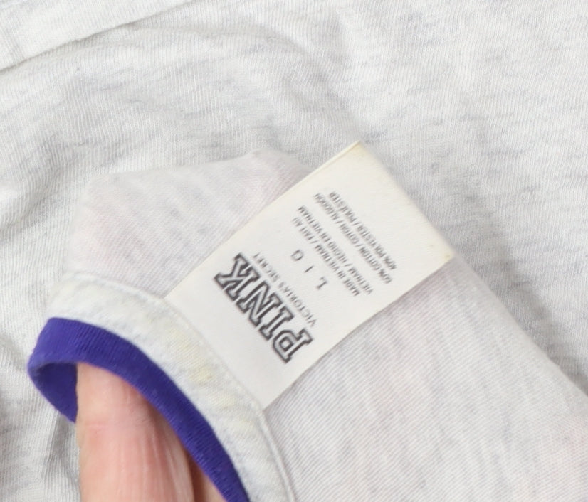 Womens UK Size L Victoria's Secret Grey Basic Tank