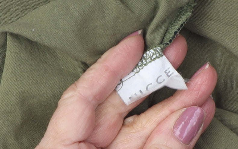 Nicce Men's Green Medium T-Shirt, Solid Crew Neck