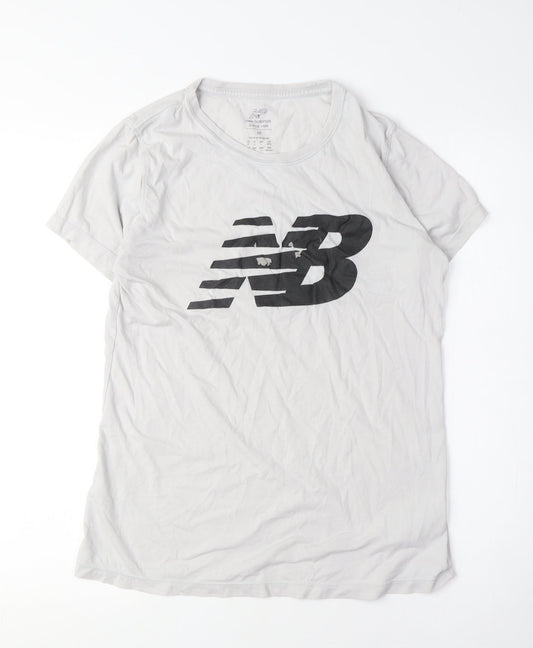 Womens UK Size M New Balance White Basic T-Shirt
