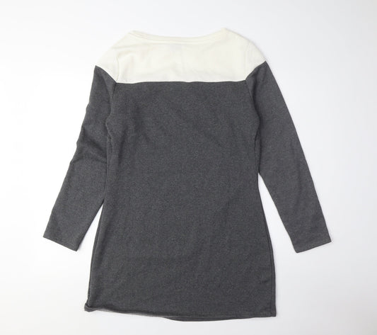 Bravissimo Women's Grey Ivory Shift Dress Size 12