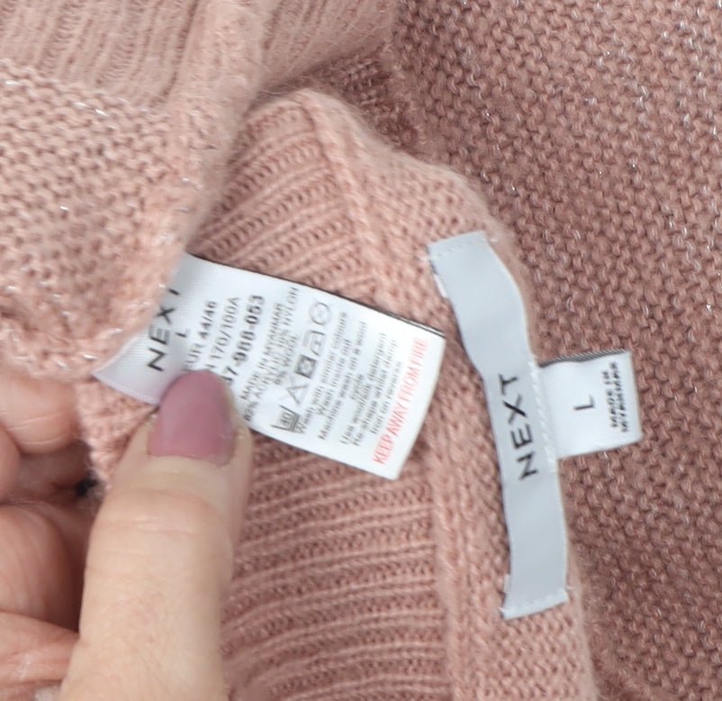 Womens UK Size L NEXT Pink Pullover Jumper