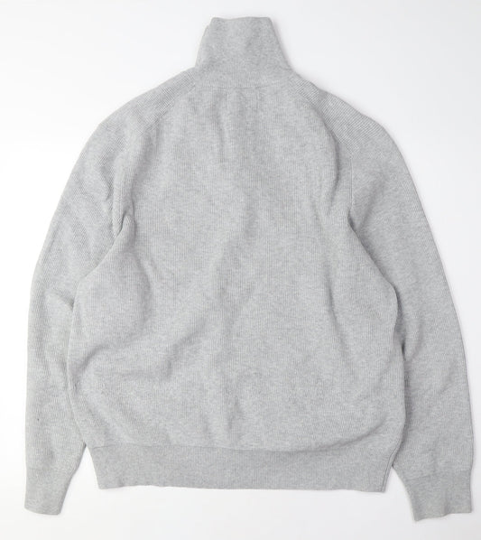 Marks and Spencer Men's Grey XL Full Zip Jumper