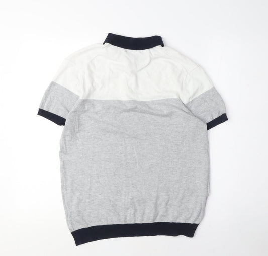 Zara Man Men’s Grey M Collared Pullover Jumper