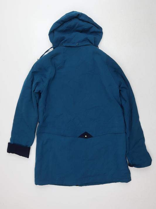 Womens UK Size 12 EWM Blue Parka Coat