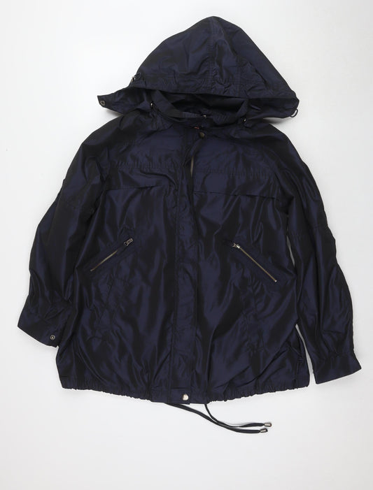 Womens UK Size 12 Monsoon Blue Parka Coat