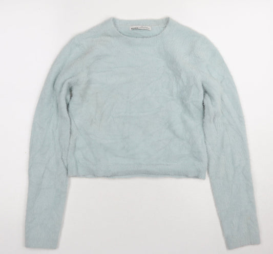 Womens UK Size S Pull & Bear Blue Pullover Jumper
