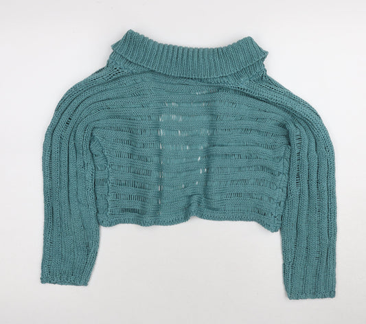 Womens UK Size 14 Marks and Spencer Teal Cardigan Jumper