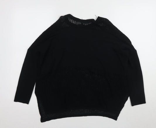 Womens UK Size 10 Topshop Black Pullover Jumper
