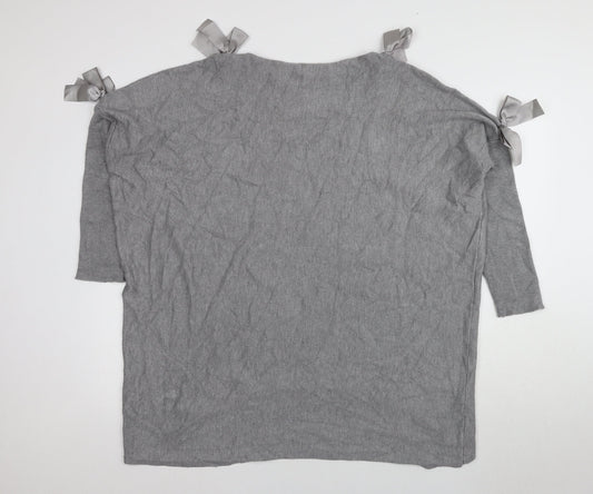 Womens UK Size 18 Blue Vanilla Grey Pullover Jumper