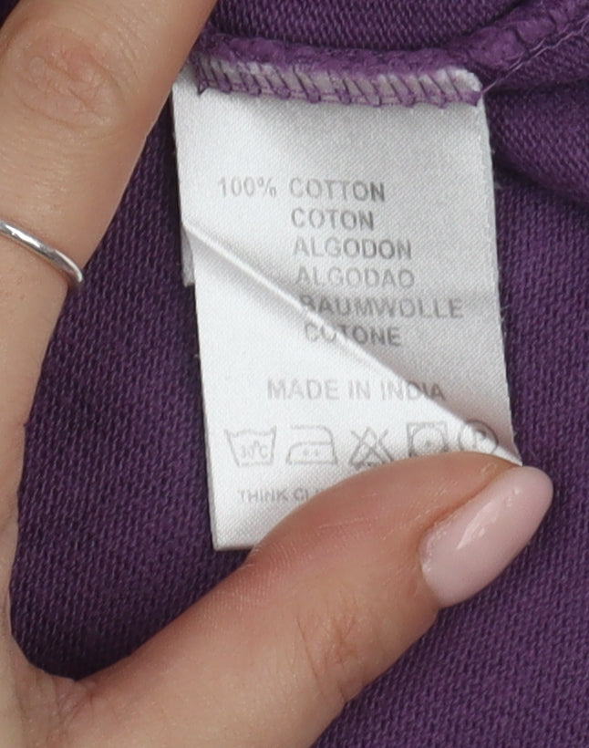 Spydenim & Company Mens Purple Long Sleeve Polo Top