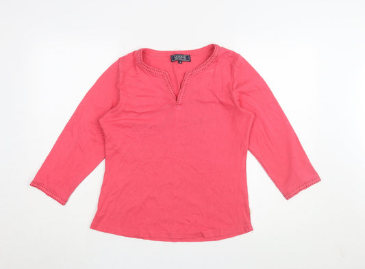 Womens UK Size 14 Maine New England Pink Basic Blouse
