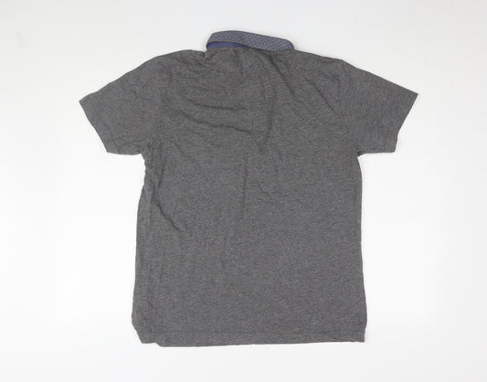 Steel & Jelly Men's Grey Polo, Size L, Short Sleeve