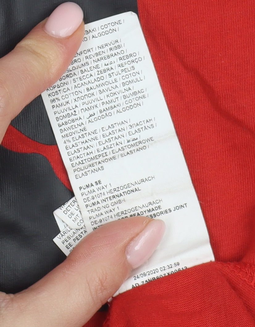 Puma Boys Red T-Shirt, 11-12 Years, Logo Style