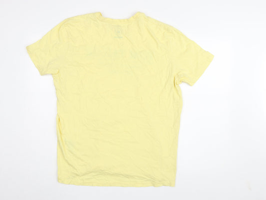 Tom Tailor Men’s Yellow 2XL Organic Cotton T-Shirt