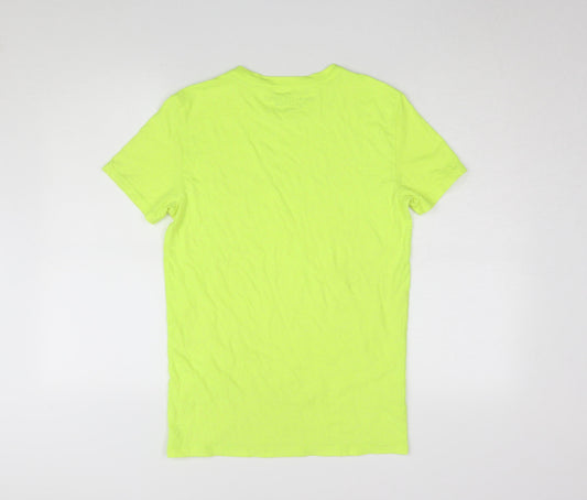 Unisex Adults UK Size XS American Eagle Green Basic T-Shirt