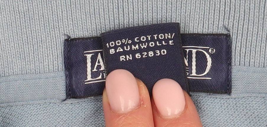 Lands' End Men's Blue Medium Polo, Short Sleeve