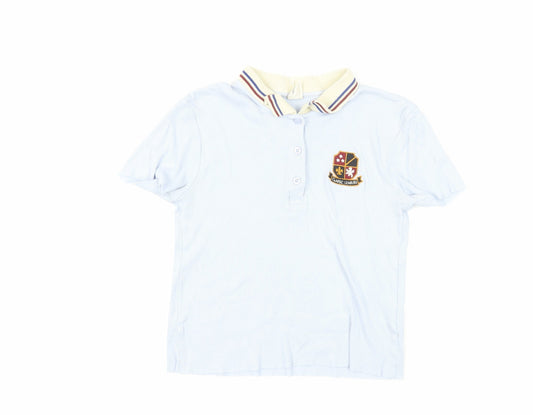 Urban Outfitters Blue Cotton Polo Shirt M Unisex Casual